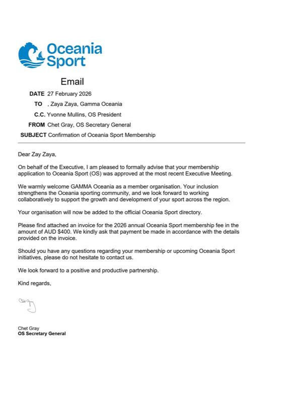 OMMAC OS Membership Letter